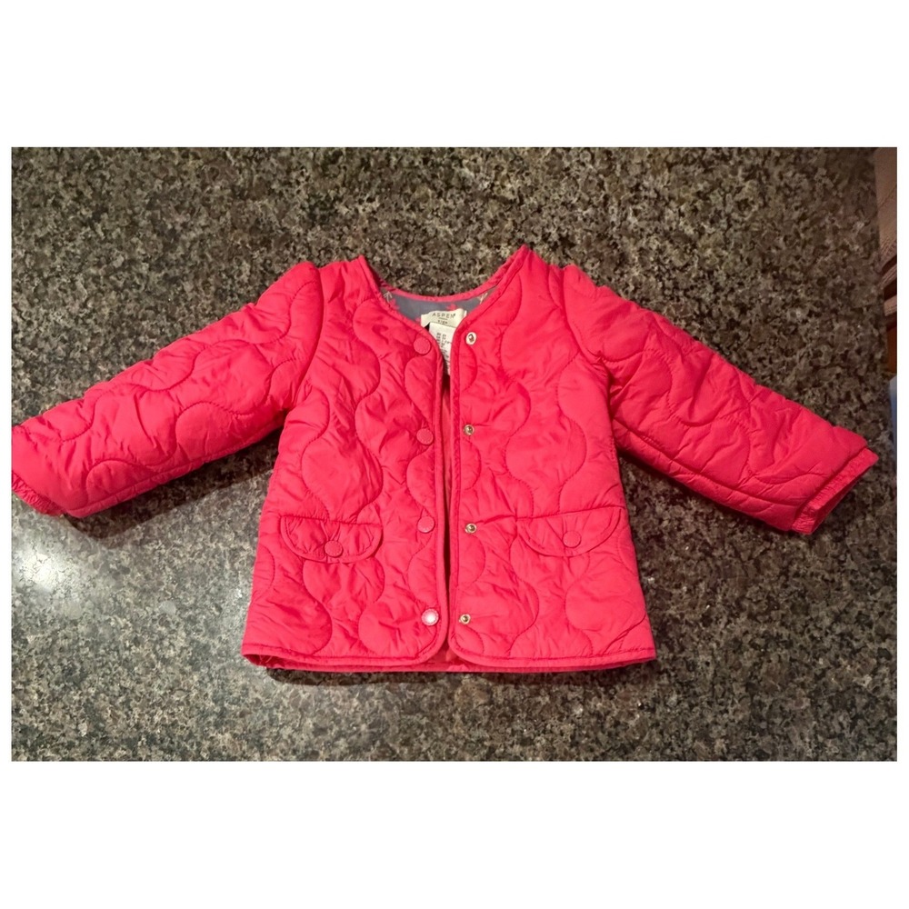 Aspen Kids Pink Heart Quilted Puffer Jacket Snap Front Girls‎ Size 2T